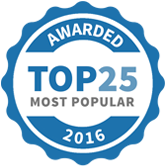 Top 25 Most Popular Coaches badge for 2016